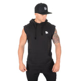 THE GYM NATION MUSCLE BROS WORKOUT SLEEVELESS HOODIE T SHIRTS - boopdo