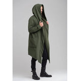 JOURNEZ CONTEMPORARY SHAWL LONG CARDIGAN COAT WITH HOODIE - boopdo