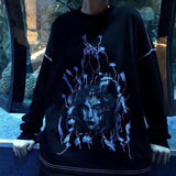 POLEMIA RAPPERS DARK SKULL CREW NECK UNISEX SWEATSHIRTS - boopdo