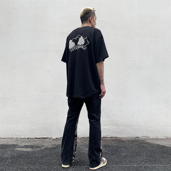 EVIL DOOR GAMBLER BASEBALL COACH SHORT SLEEVED JERSEY T SHIRT - boopdo
