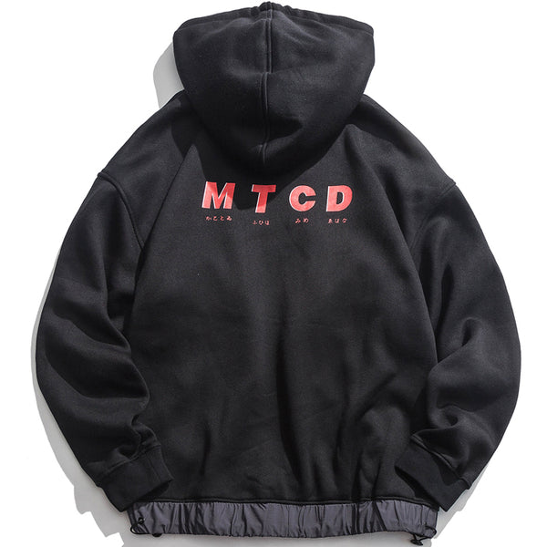 MTCD HYPO BEAST VELVET PULLOVER HOODIE WITH FUNCTIONAL POCKET - boopdo