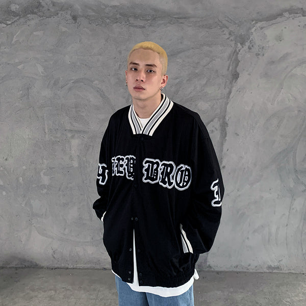 JERMO RHYMONSTER RENOVATION OLD SCHOOL BASEBALL JACKETS - boopdo