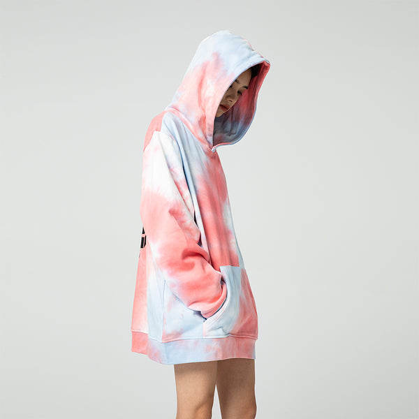 NFWYS BOOPDO DESIGN TIE DYED REFLECTIVE HOODED SWEATSHIRT - boopdo