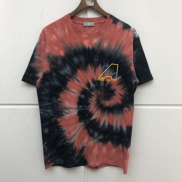 TRISTA DELAIDE TIE DYED RAINBOW SMILEY FACE BASIC UNISEX T SHIRTS - boopdo