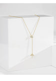 UZL DESIGN GOLD PLATED DROP NECKLACE WITH CRYSTAL UMBRELLA CHARM - boopdo