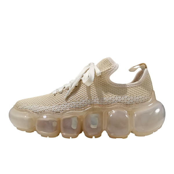 BELLA JESSIA TRANSPARENT CRYSTAL BUBBLE OUT SOLE KNITTED AIR