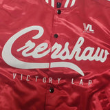 VICTOLAB CRERSHAW HIP HIP RAPPOR STYLE BOMBER JACKET IN RED