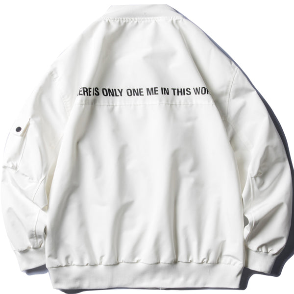 VIGOLAMO OBLIQUE HIGH NECK BASEBALL WINDBREAKER JACKET - boopdo