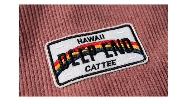 HAWAII CATTE DEEP END CLUB CORDUROY CASUAL BOMBER JACKET - boopdo