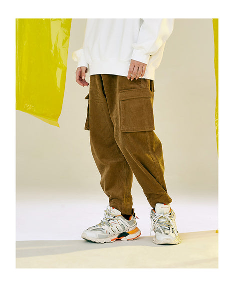 FOSS BOTTERA CORTEZA CORDUROY CASUAL SWEATPANTS - boopdo