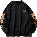 MAOQIAOYI DRAGON RETRO OLD FASHION CREW NECK SWEATSHIRT - boopdo