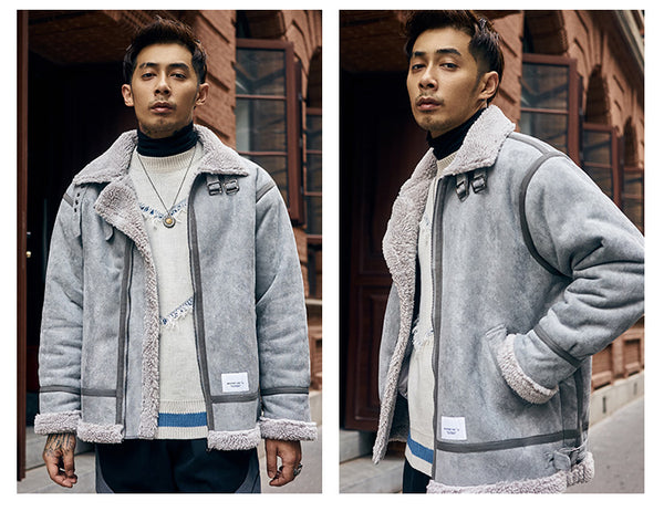 GANJA DUMPOLA FLEECE COLLAR VELVET JACKET - boopdo