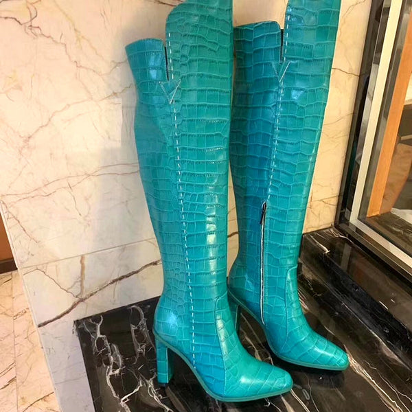 ZOPLULA MAX MILAN FASHION STYLE OVER THE KNEE SEXY LEATHER BOOTS - boopdo