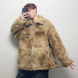 COMU GANJA KOREAN URBAN STYLE WOOLEN THICK JACKET - boopdo