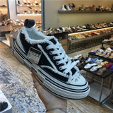LUXE SEVEN DESIGN RETRO TRAINERS WITH CHUNKY SOLE - boopdo