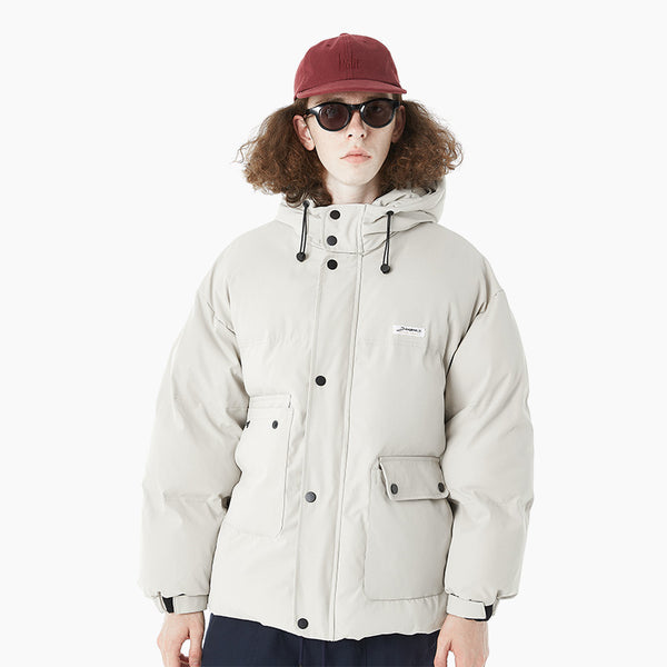 IVORY SWAGGER WOSHIHEC MULTI POCKET STREET CLOTHING HOODED JACKET - boopdo