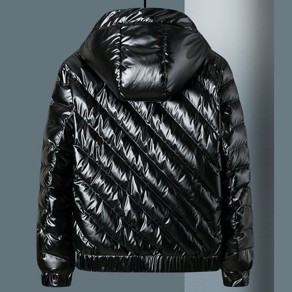 BROXIP REFLECTIVE BRIGHT HOODIE JACKETS IN SILVER AND BLACK - boopdo
