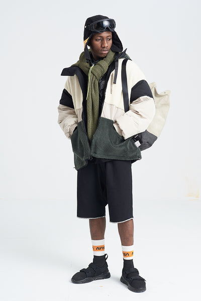 SHOTE SINN HE ON THE EDGE REVERSIBLE COTTON HOODED JACKET - boopdo
