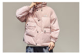 IVORY SWAGGER WOSHIHEC MULTI POCKET STREET CLOTHING HOODED JACKET - boopdo