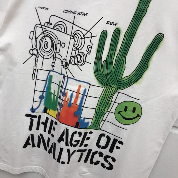 THE AGE OF ANALYTICS CACTUS AND BASKETBALL PRINT BASIC UNISEX T SHIRTS - boopdo