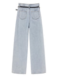 PEACE BIRD HIGH RISE EASY WIDE LEG JEANS IN ACID WASH - boopdo