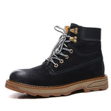 MOZZA ROCKINE MARTIN BRITISH STYLE MID LEATHER BOOTS - boopdo