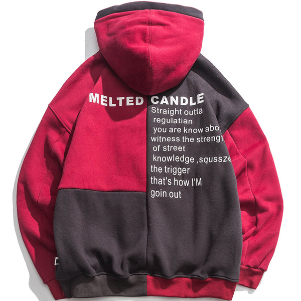 COZPO MELTED CANDLE BIG LOGO PULLOVER HOODIE WITH KANGAROO POCKET - boopdo