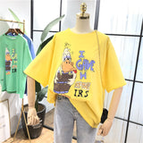 SIMDA CARTOON PRINT OVERSIZED T SHIRT - boopdo