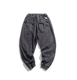 DINOLA YINKU HOUSE CHIPAI WASHED DENIM JEAN JOGGER PANTS - boopdo