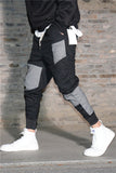 PINGJO PATCHY STYLE CASUAL TAPERED SWEATPANTS - boopdo