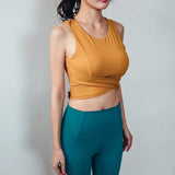 UIMIO TIE BACK DETAIL SLINKY CROP TOP - boopdo