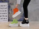 ZUZA OLD ROCK HIGH TOP CHUNKY PLATFORM CASUAL CANVAS SNEAKER - boopdo