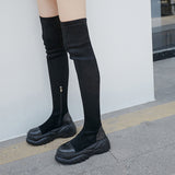 WELLEZO ALVAX CHUNKY OVER THE KNEE BOOTS - boopdo