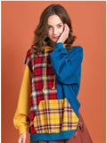 ARTKA PATCHWORK CHECK PANEL HOODIE - boopdo