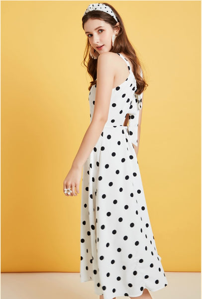 ARTKA POLKA DOT MIDI DRESS - boopdo