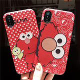 SESAME STREET ELMO CARTOON PRINT RED IPHONE CASES - boopdo