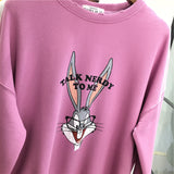 SIMDA BUGS BUNNY PRINT SWEATSHIRT - boopdo