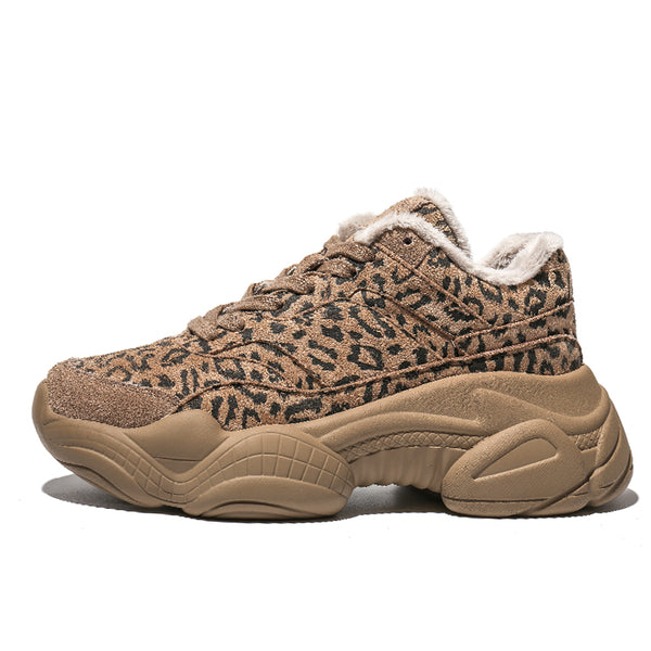 FXSO INS LEOPARD PATTERN CHUNKY PLATFORM TRAINERS 583656051534 - boopdo