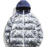 ALPHAZET OFF THE HILL TWO PIECE CAMO COTTON BOMBER JACKET WITH HOODIE - boopdo