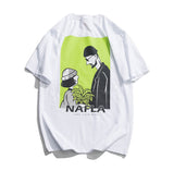 DOPE NAFLA LEON THE PROFESSIONAL HARBOR COUPLE PRINT CREW NECK T SHIRT - boopdo