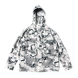 ADAM FREAK VELCRO GRAFFITI DESIGN MULTI POCKET CAMO PRINT HOODED JACKET - boopdo