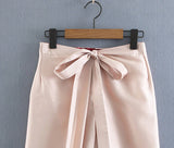 FONKI SPANISH DESIGN WIDE LEG CASUAL PANTS IN BEIGE - boopdo