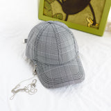 JECCI FIVER NEW YORK JERICHO PLAID HIPSTER CAPS - boopdo