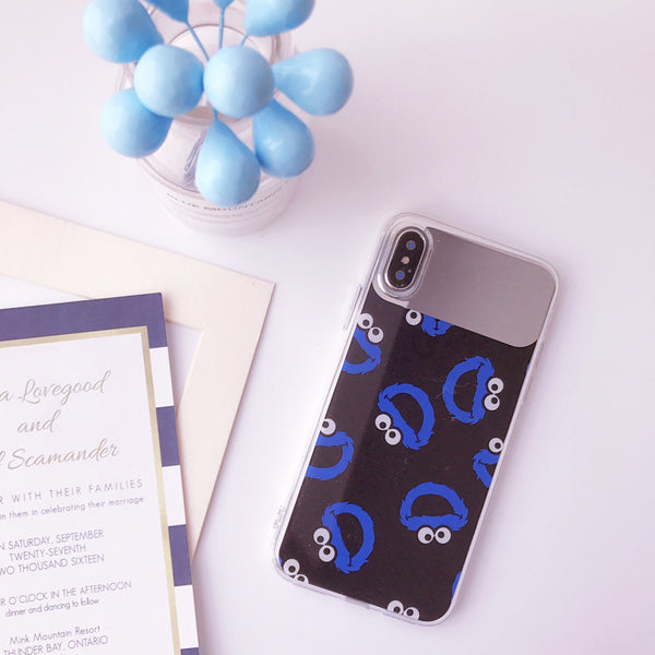 SESAME STREET CARTOON PRINT CUSTOM APPLE IPHONE CASES IN BLUE - boopdo