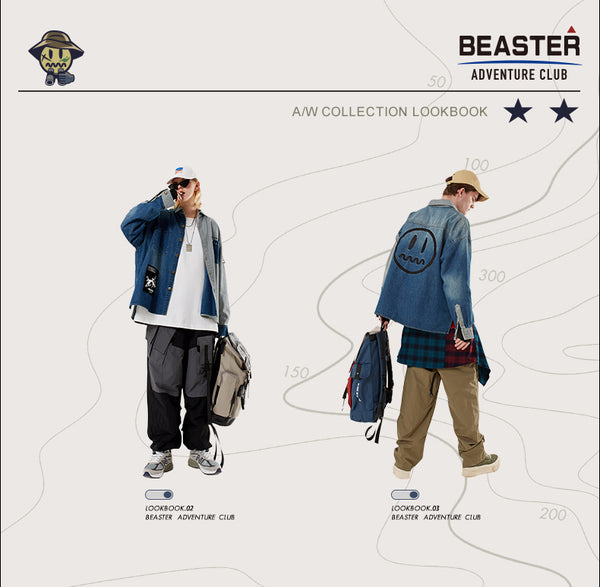 BEASTER OVAVI RETRO COLLECTION CARGO TRACK PANTS - boopdo