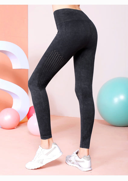 SANYAMA DESIGN TIE DYE SPORTS BRA AND LEGGINGS CO ORD IN BLACK - boopdo