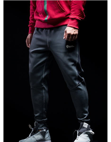 MONSTER GUARDIANS PANELED TRACK PANTS IN GREY - boopdo