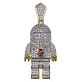 ISSA BROOZIE ROBOT ASTRONAUT CHAIN NECKLACE IN GOLD - boopdo