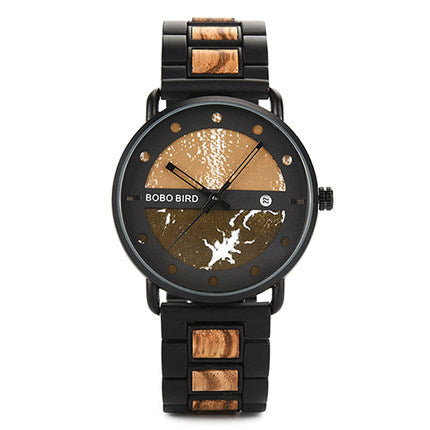 BOBO BIRD HARDLEX WOODEN METAL WATCH - boopdo