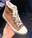 LUXE SEVEN DESIGN HIGH TOP TRAINERS WITH CHUNKY SOLE - boopdo